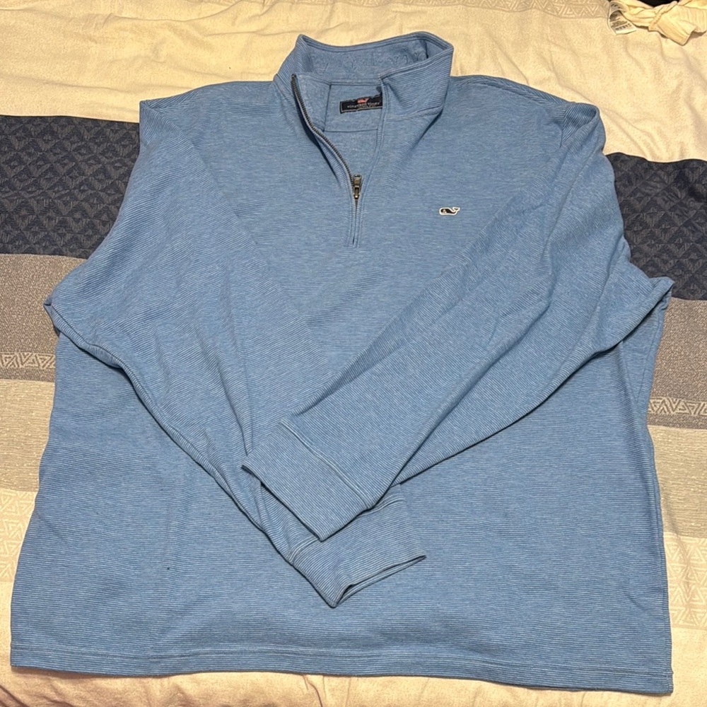 Men's Blue Quarter-Zip Sweater